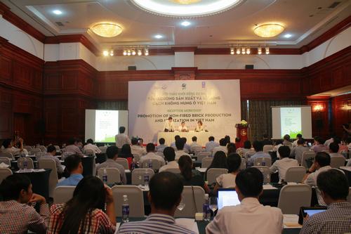 Hội thảo giới thiệu các nội dung, chiến lược của Dự án Tăng cường sản xuất và sử dụng gạch không nung ở Việt Nam.